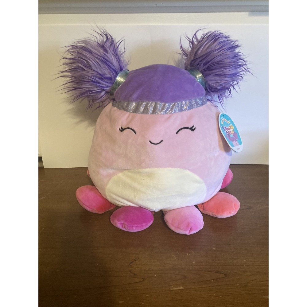 Squishmallows 14" Jeanne Octopus Squish-Doo Purple Plush NWT